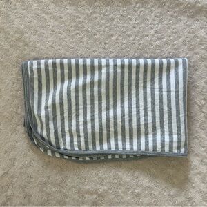Primary Gray White Stripes Baby Blanket Security Lovey Jersey Knit Stretch Thin